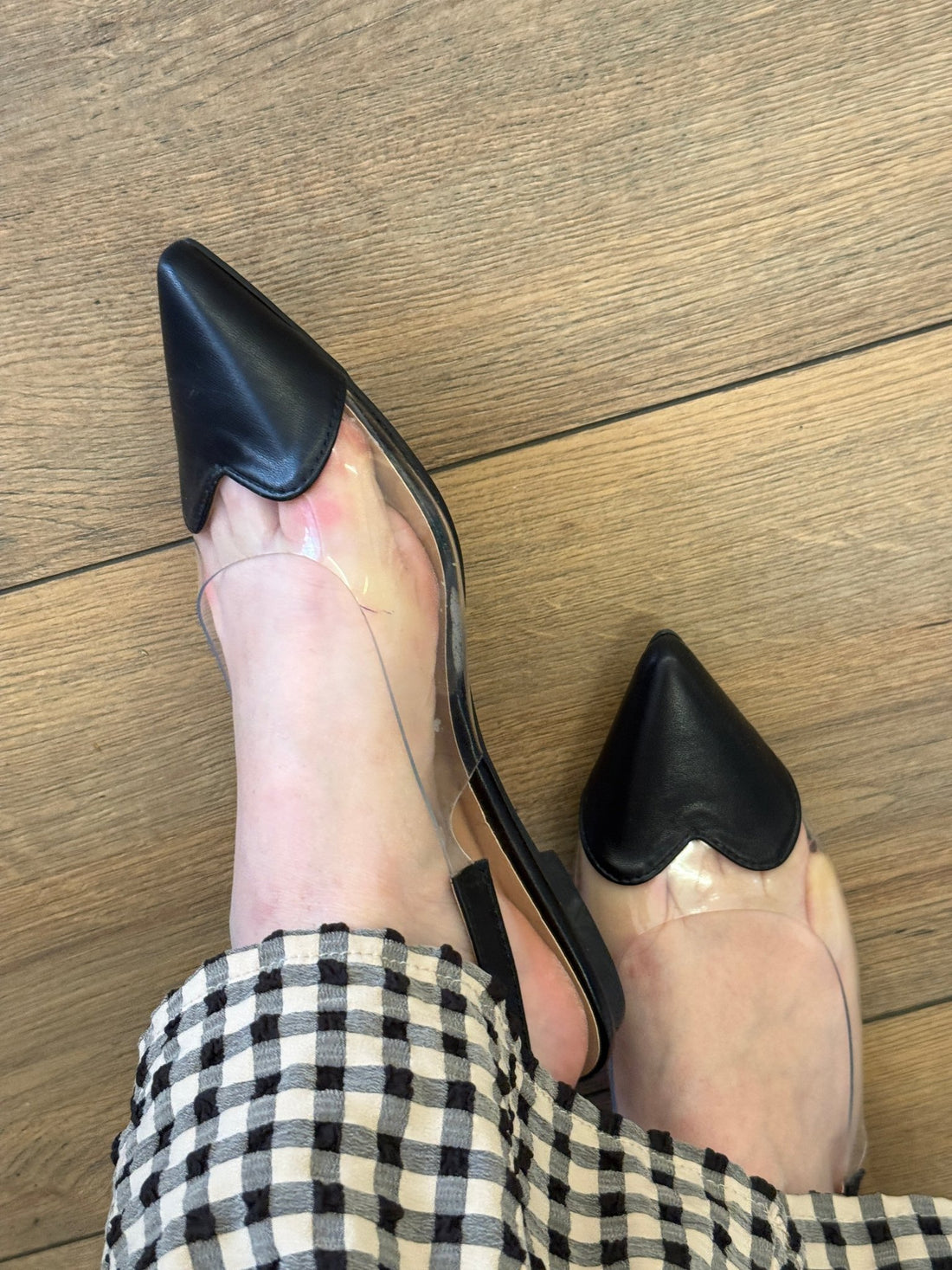 Slingback cœur noir - Léone