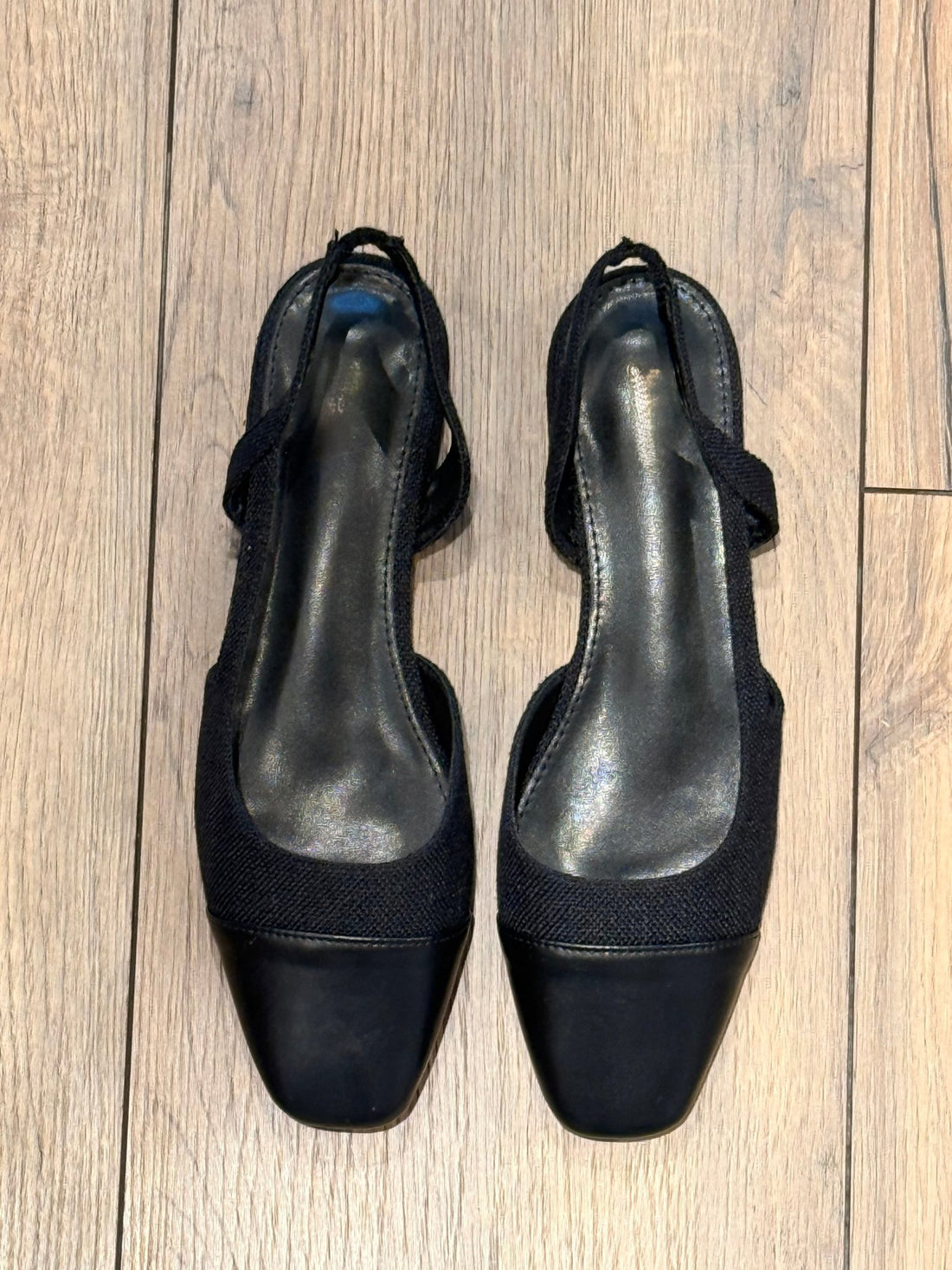 Slingback en tissu noir - Léone