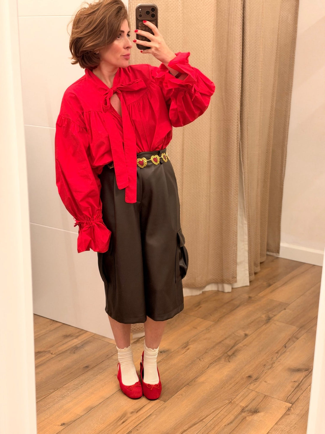 Slingback rouges à talon - Léone