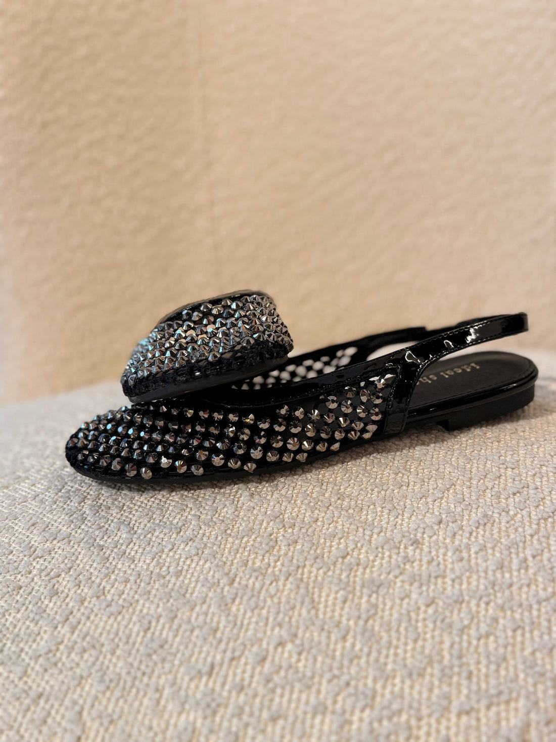 Slingbacks noires à strass - Léone