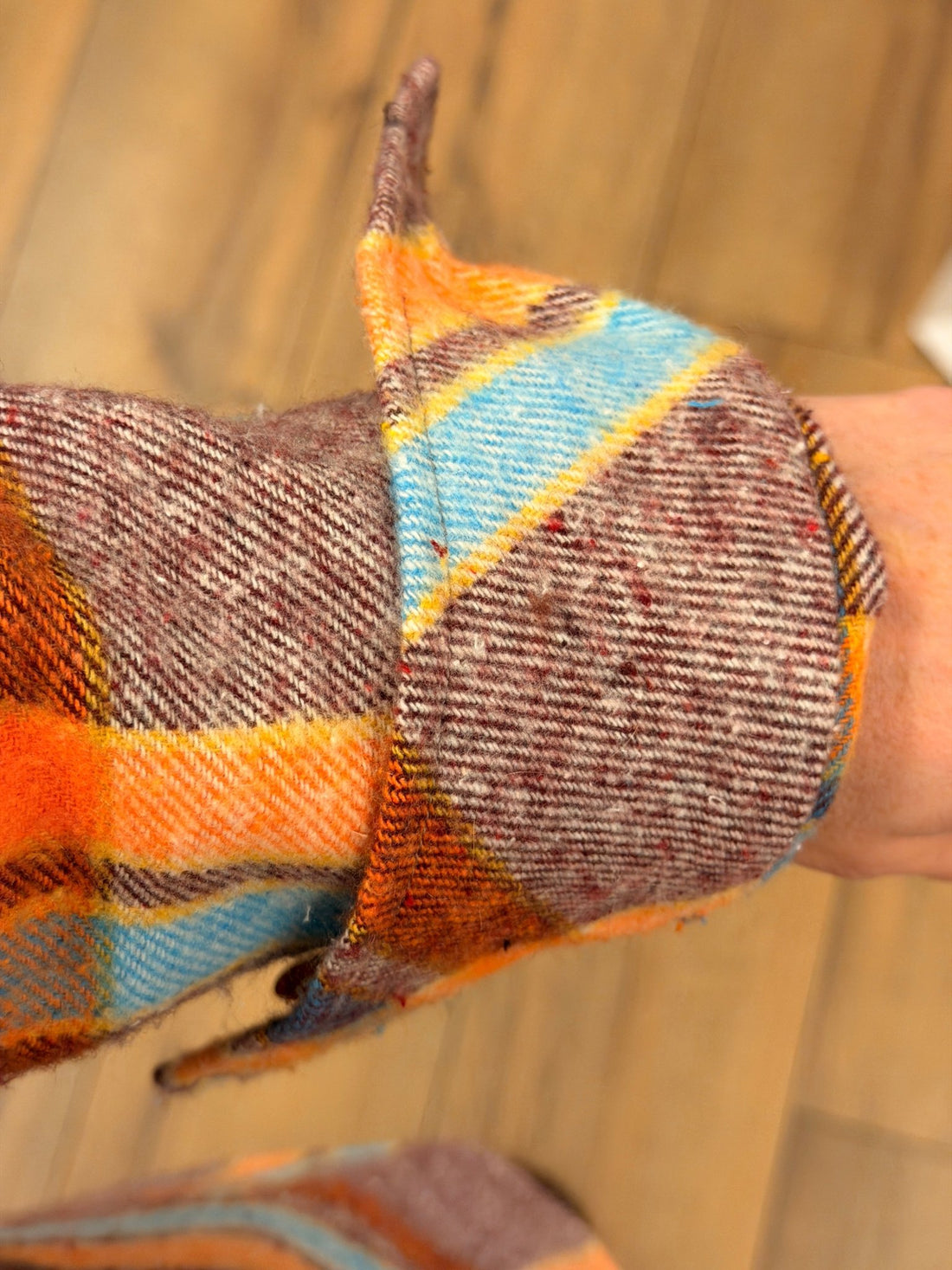 Surchemise à carreaux oranger - Léone