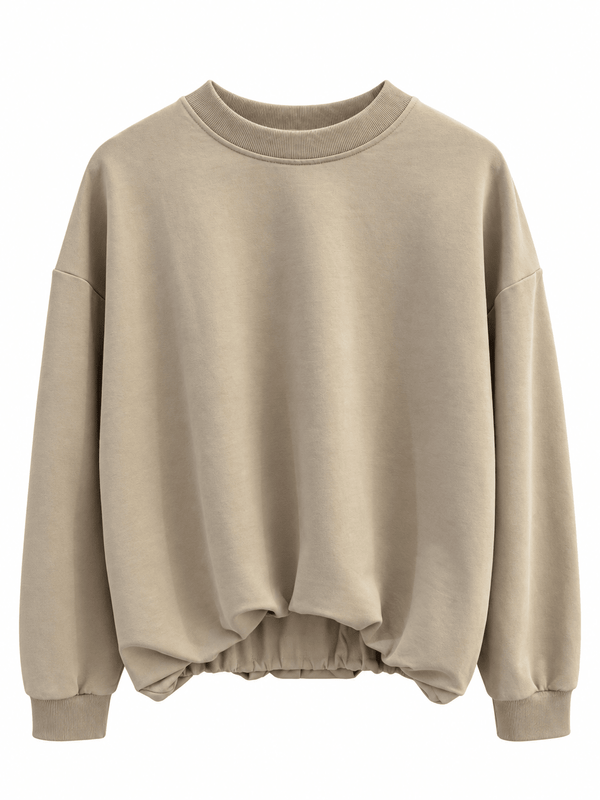 Sweat ample bouffant beige - Léone