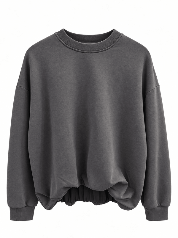 Sweat ample bouffant gris - Léone