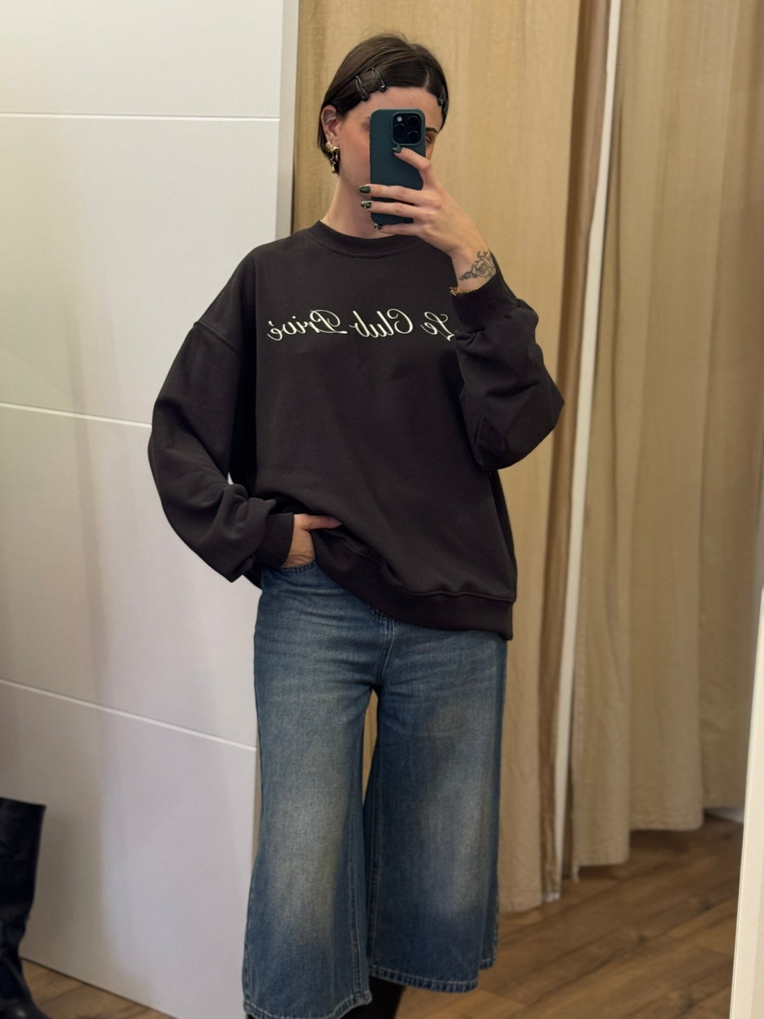 Sweat Club marron foncé - Léone