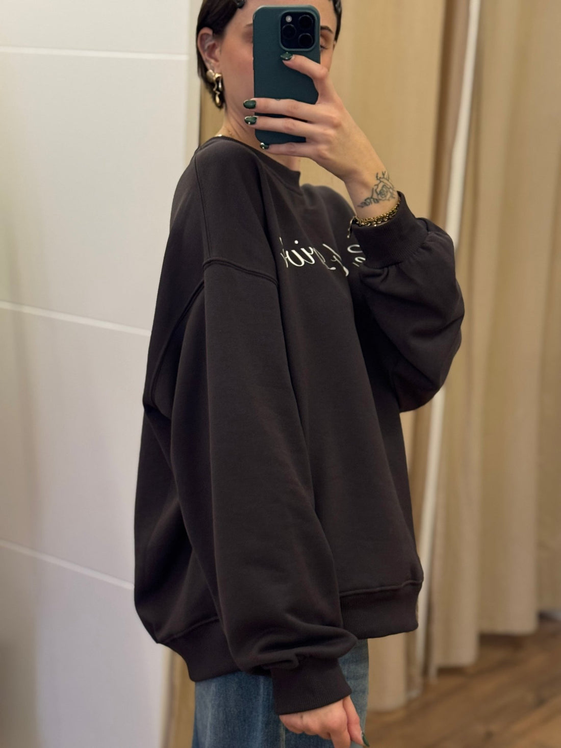 Sweat Club marron foncé - Léone