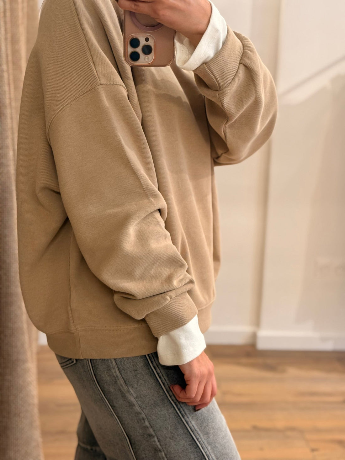 Sweat Darel beige - Léone