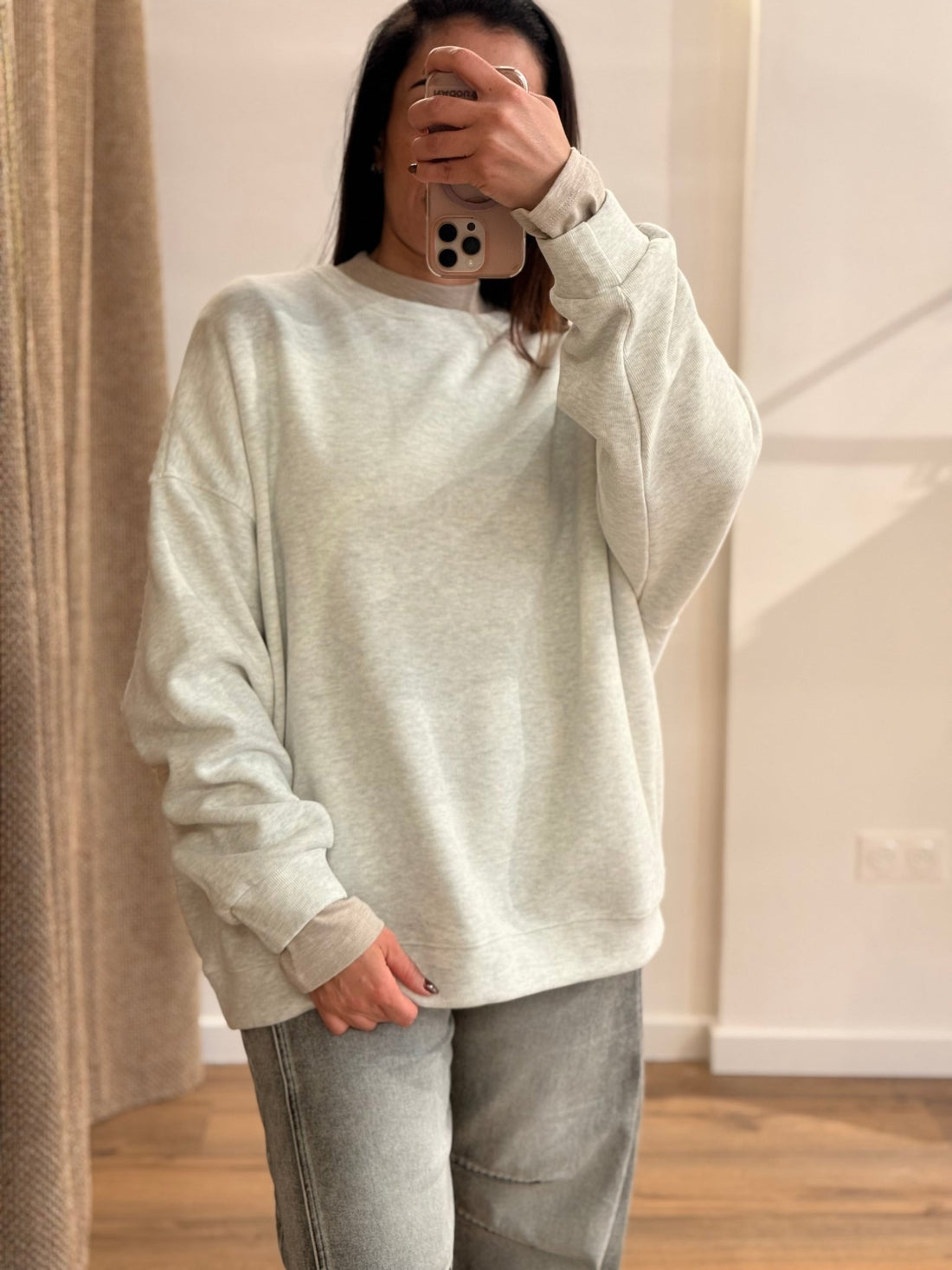 Sweat Darel gris clair - Léone