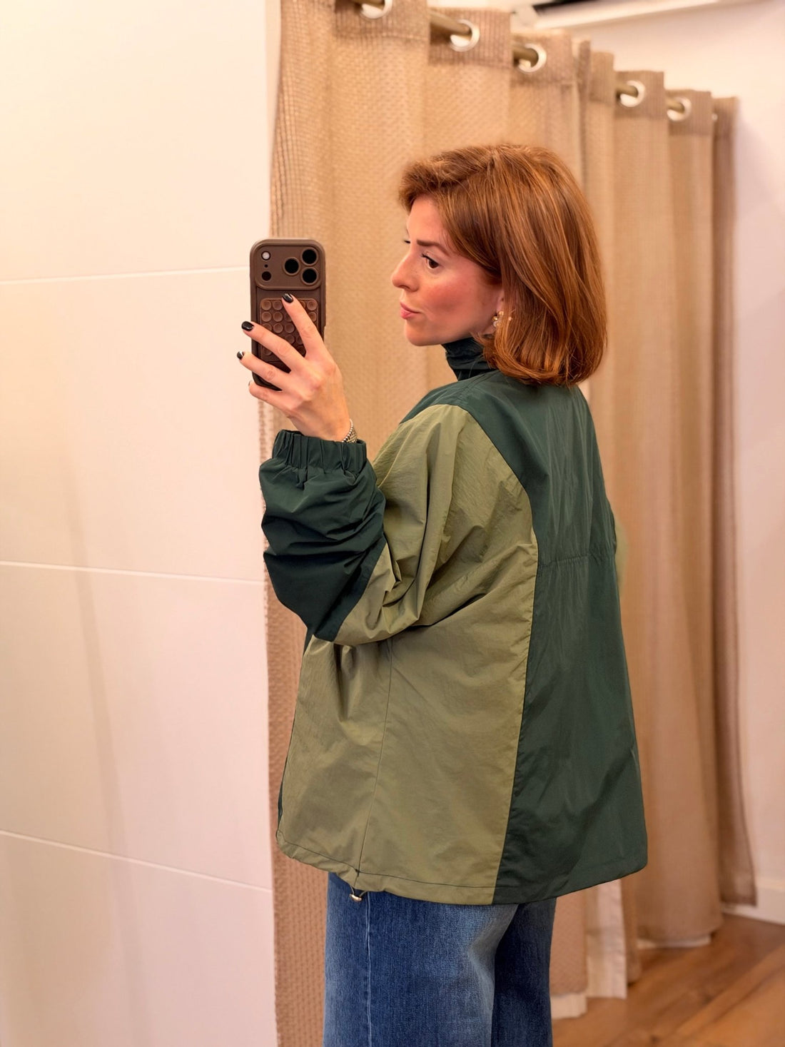 Sweat léger bicolore vert - Léone