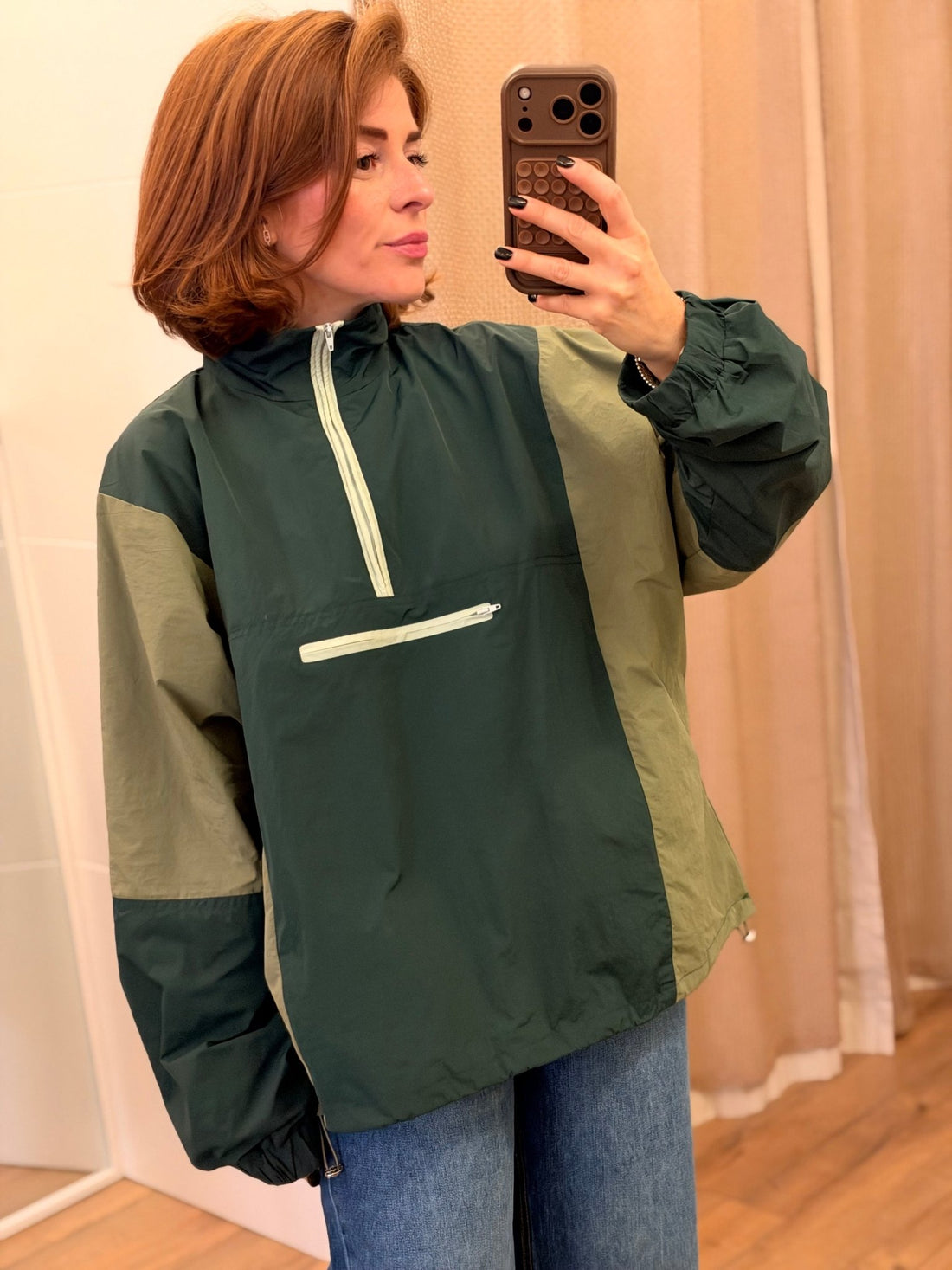 Sweat léger bicolore vert - Léone