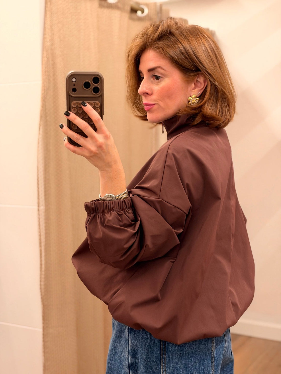 Sweat nylon bordeaux - Léone