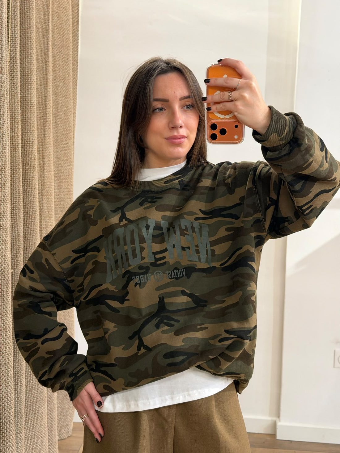 Sweat oversize camouflage - Léone