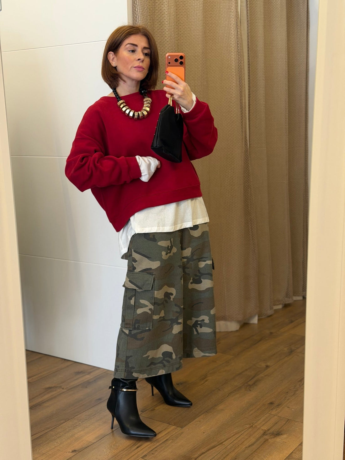 Sweat oversize rouge - Léone