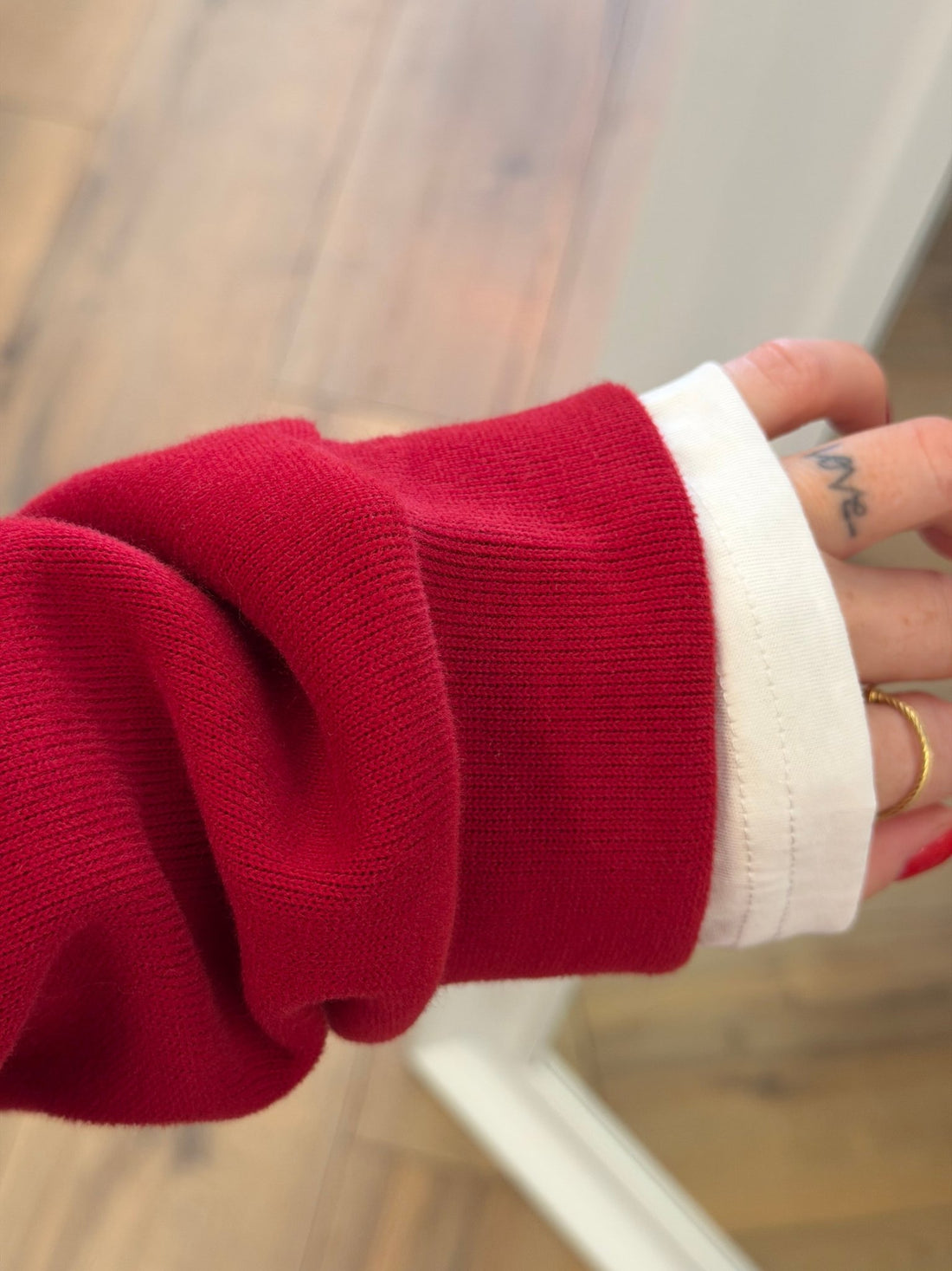Sweat oversize rouge - Léone