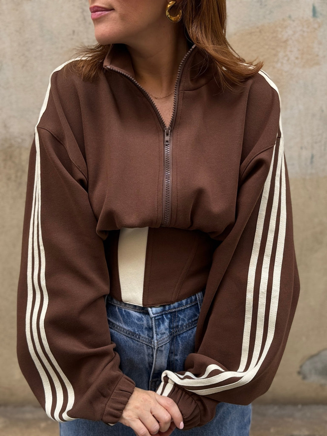 Sweat Victoria marron - Léone