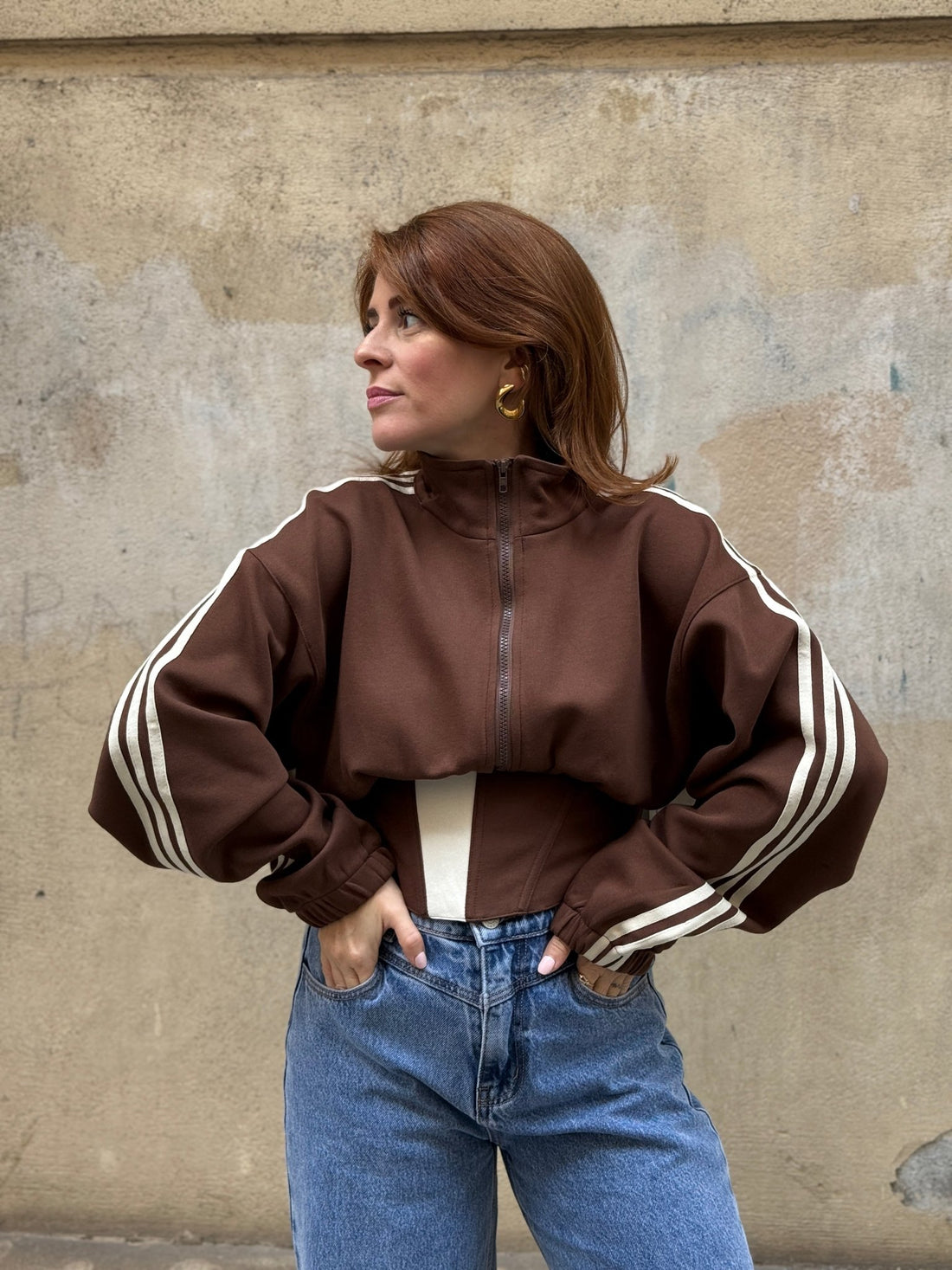 Sweat Victoria marron - Léone