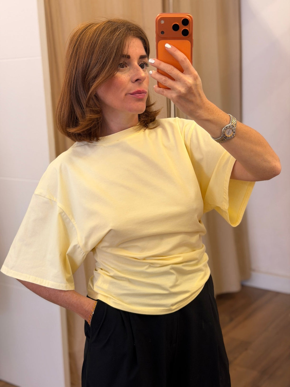 T-shirt cintré Jacques jaune - Léone