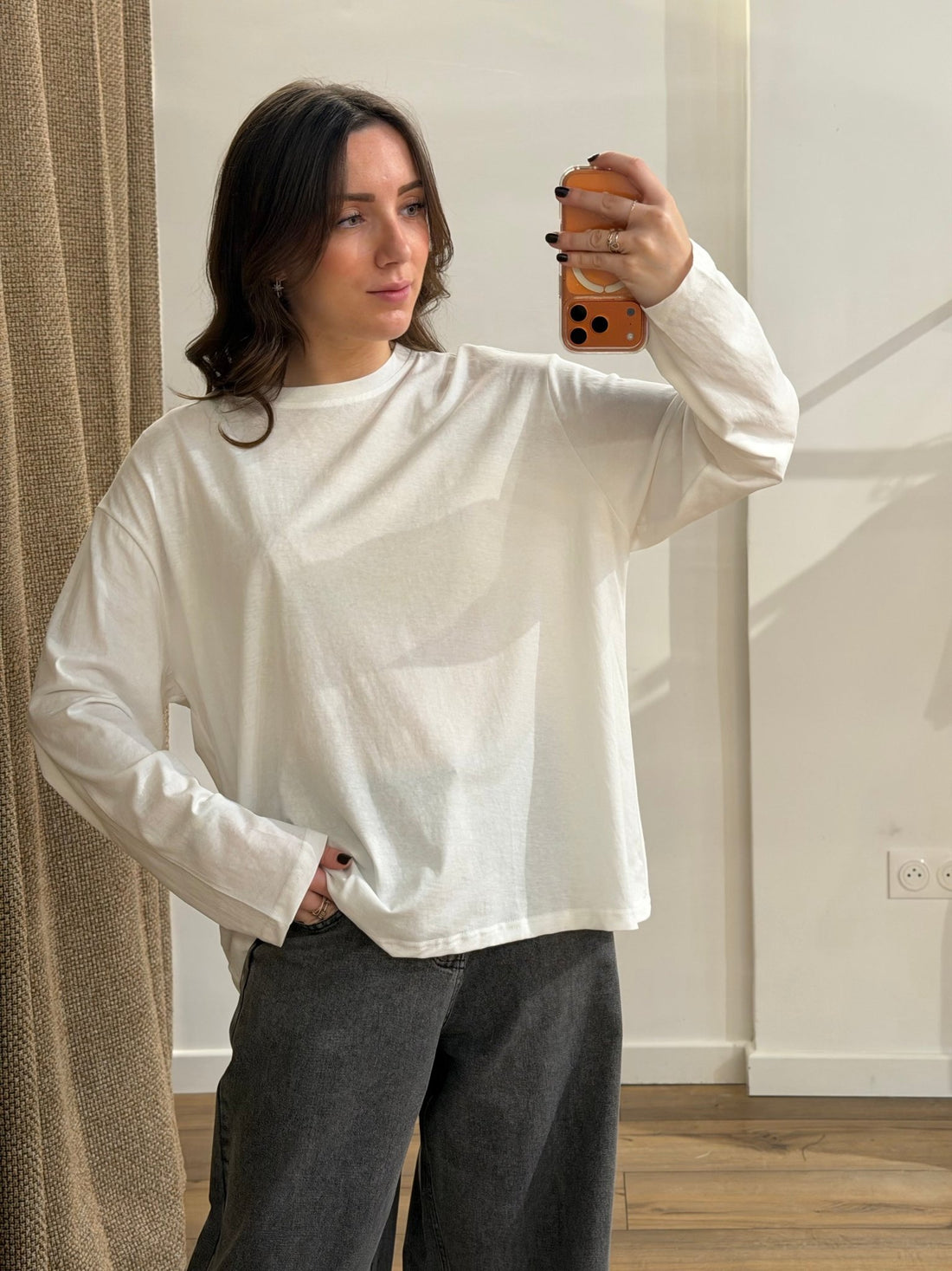 T-shirt ml blanc Milo - Léone