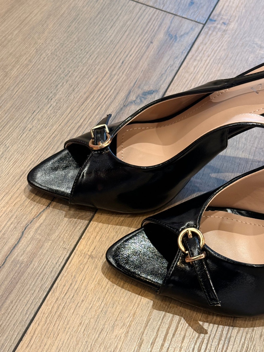 Talons bout ouvert noirs - Léone