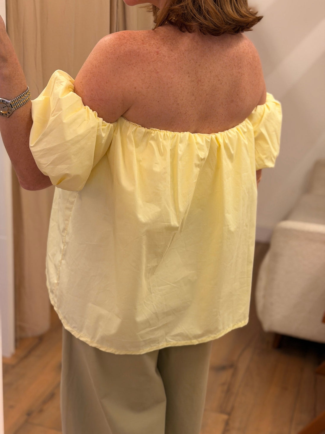 Top bouffant Dakota jaune - Léone