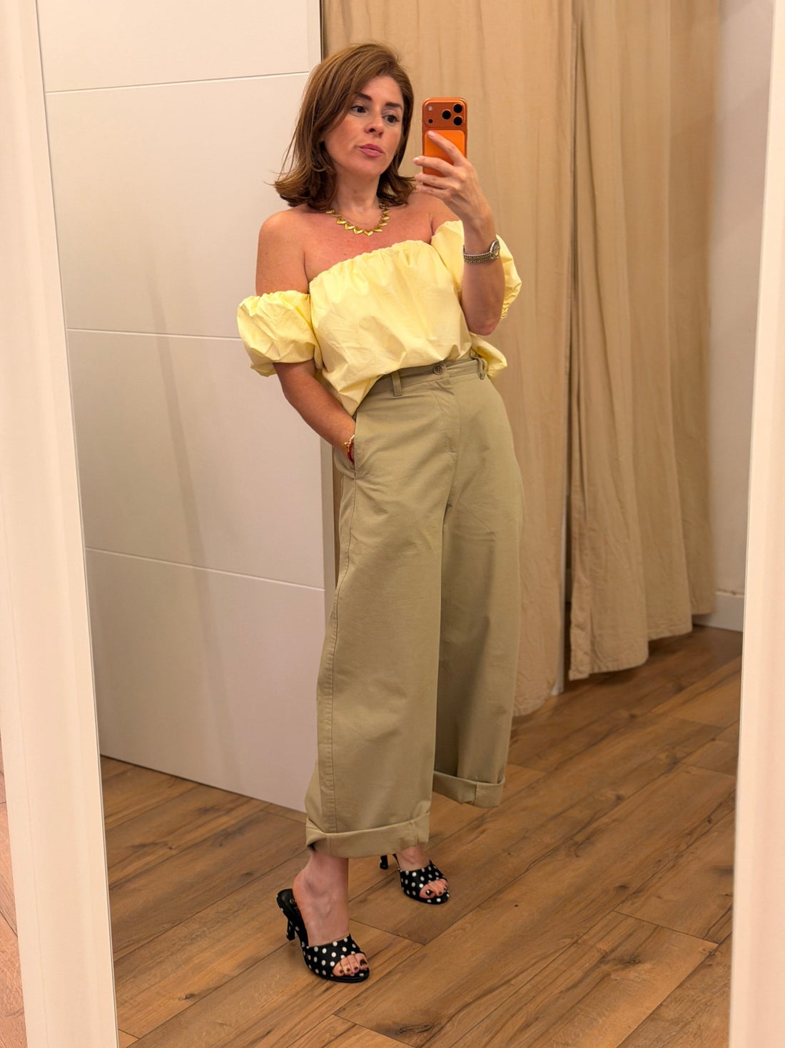 Top bouffant Dakota jaune - Léone