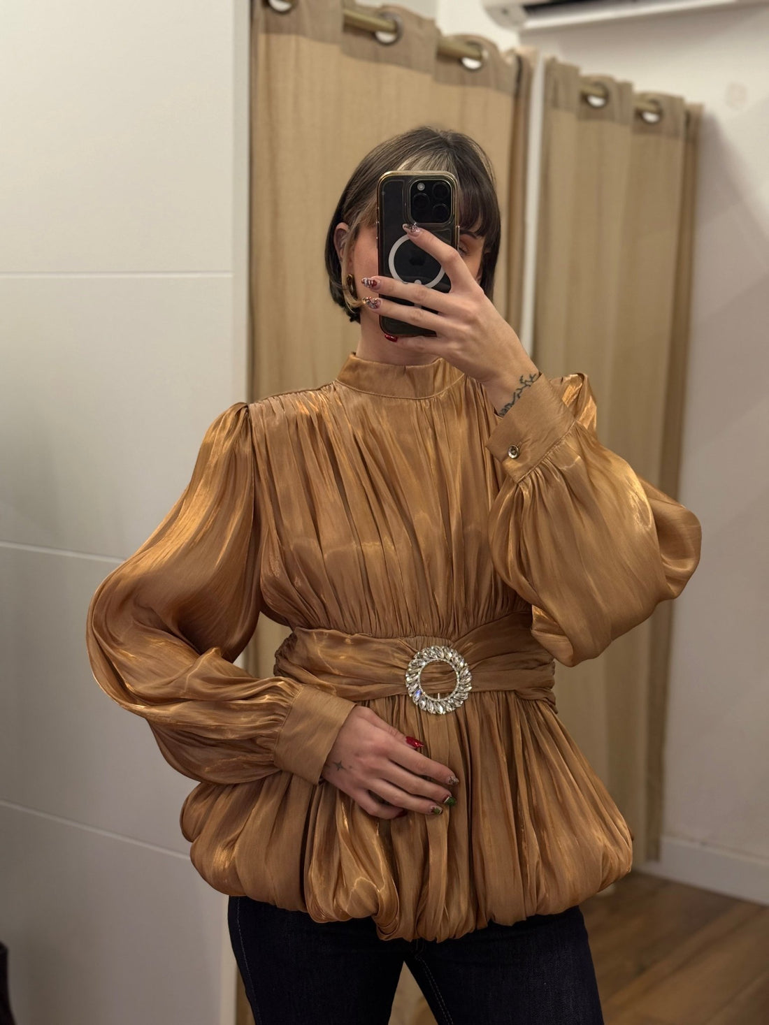 Top claudia camel - Léone