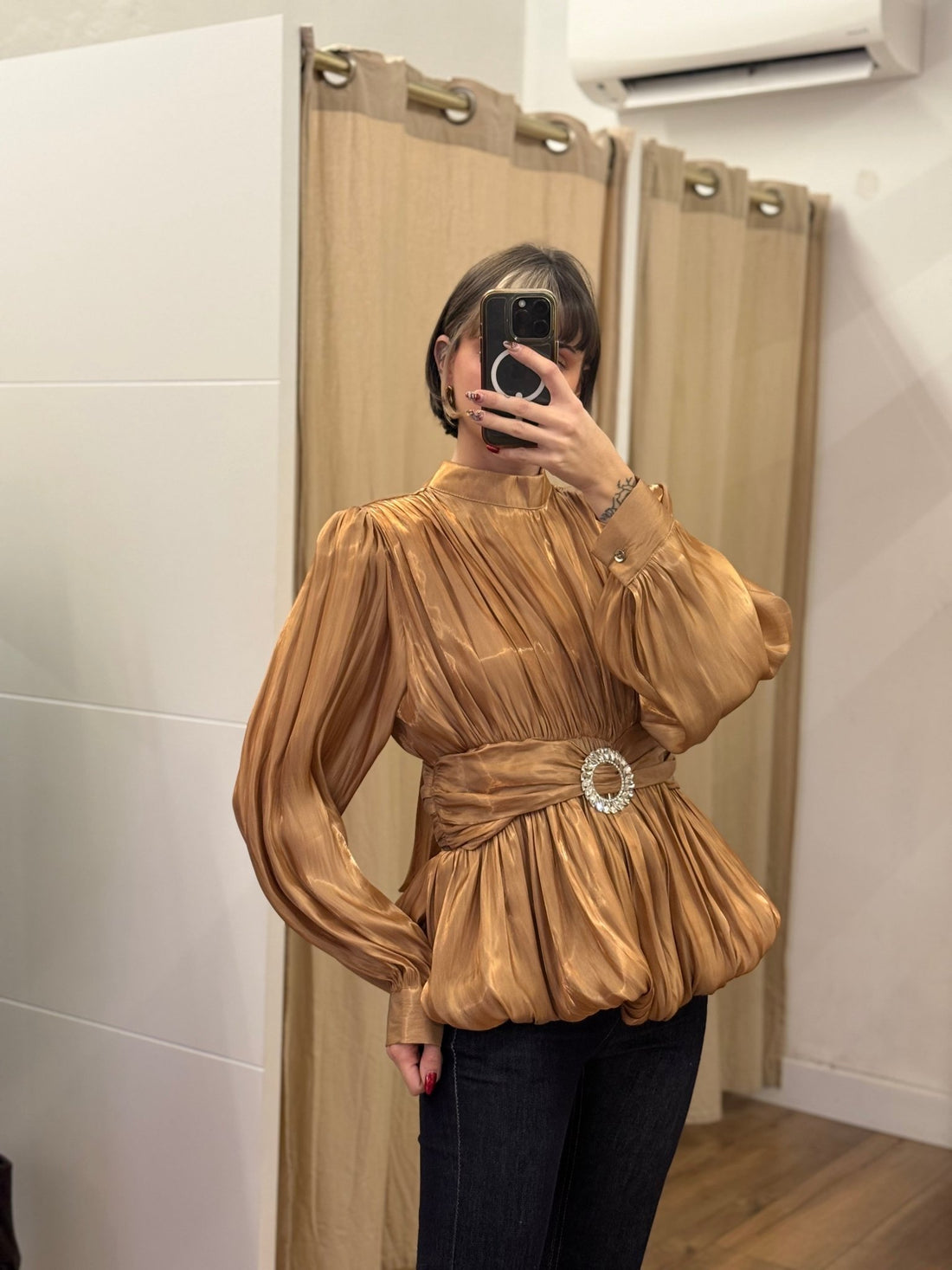 Top claudia camel - Léone