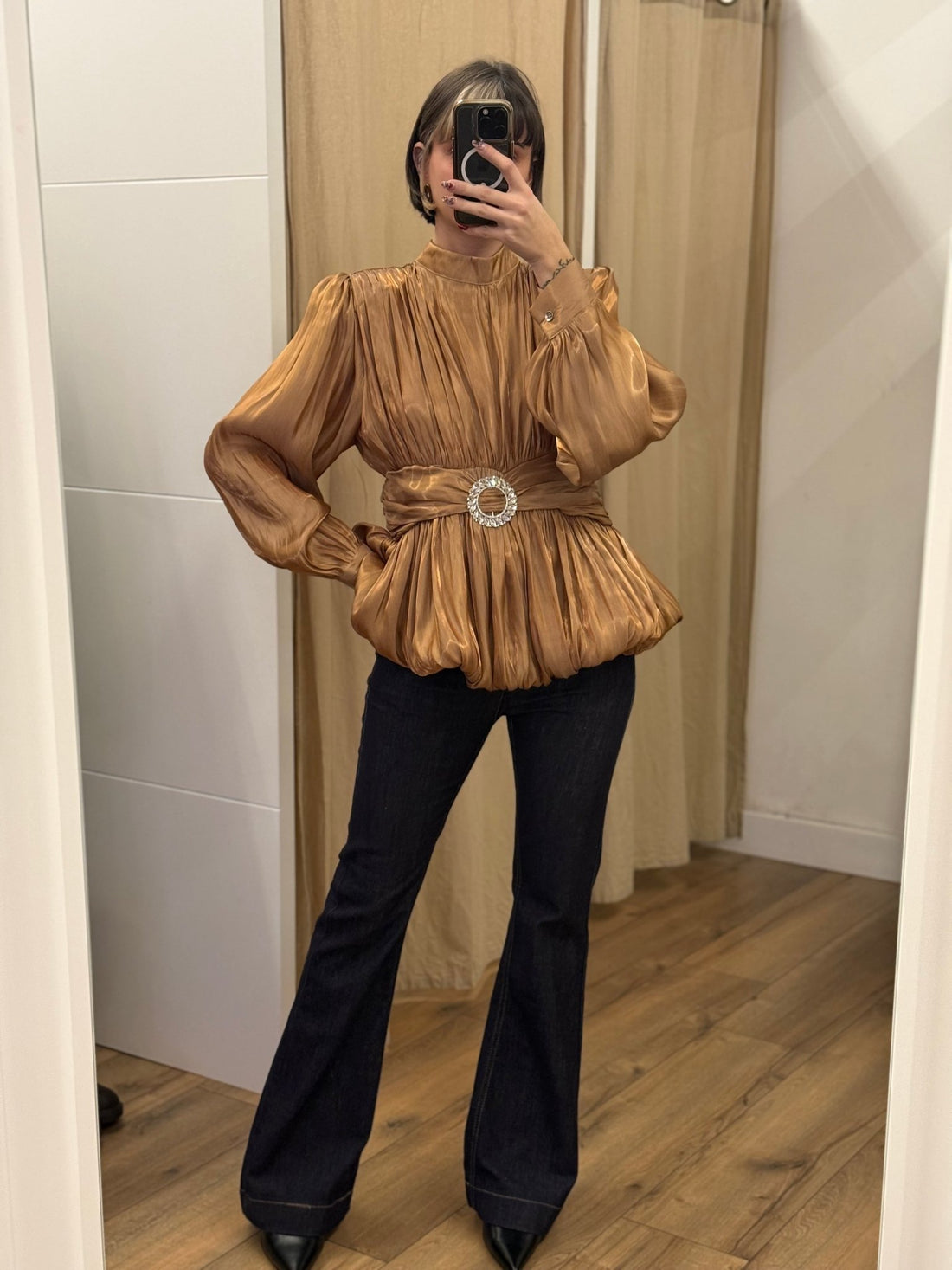 Top claudia camel - Léone