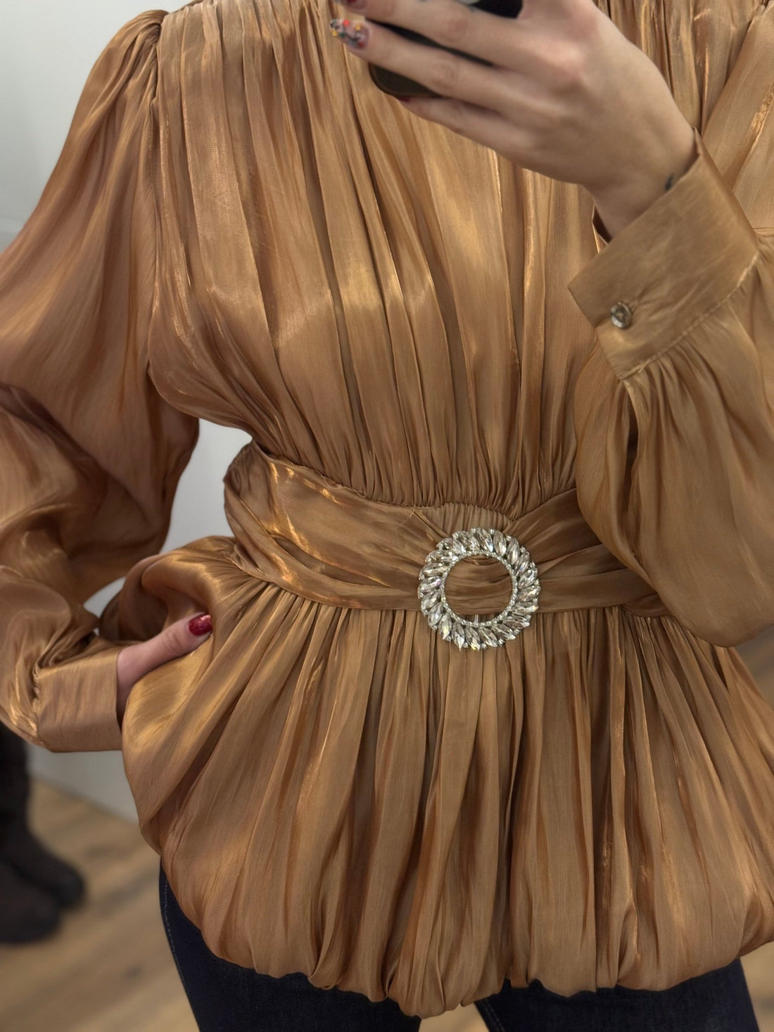 Top claudia camel - Léone