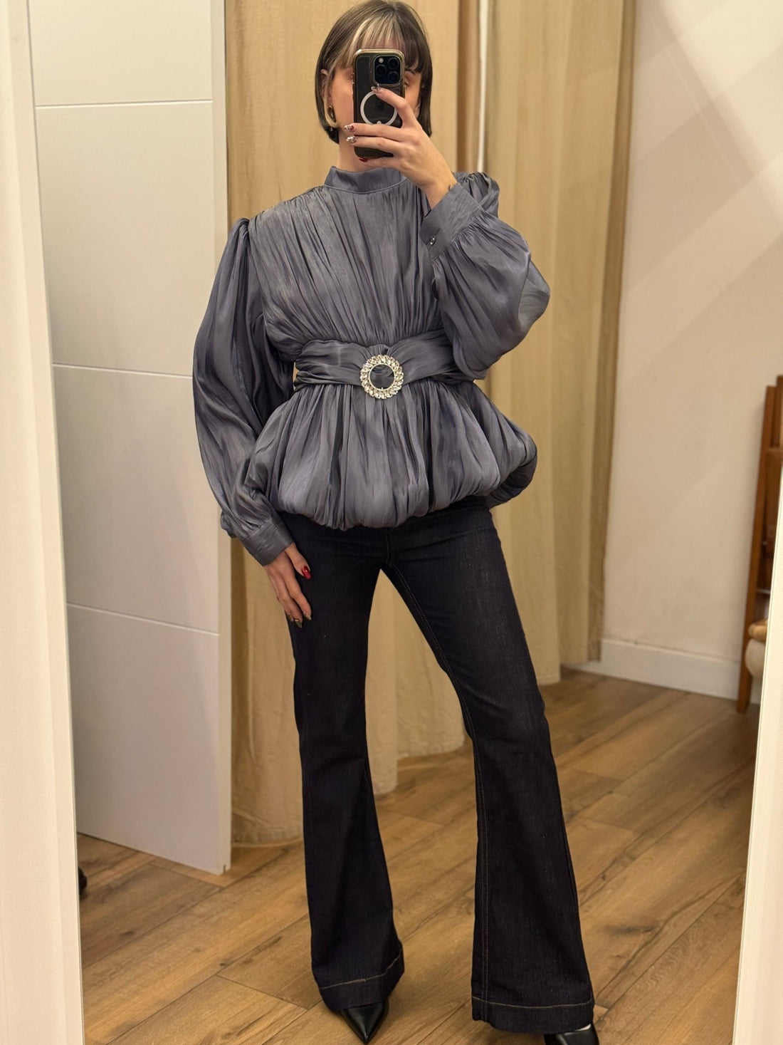 Top claudia gris - Léone