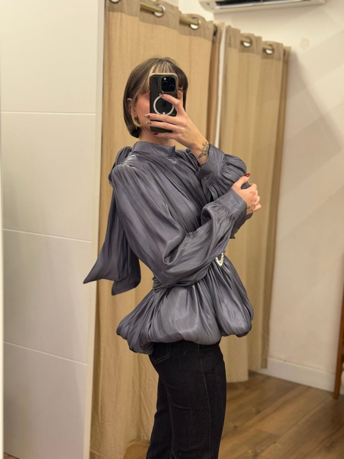 Top claudia gris - Léone