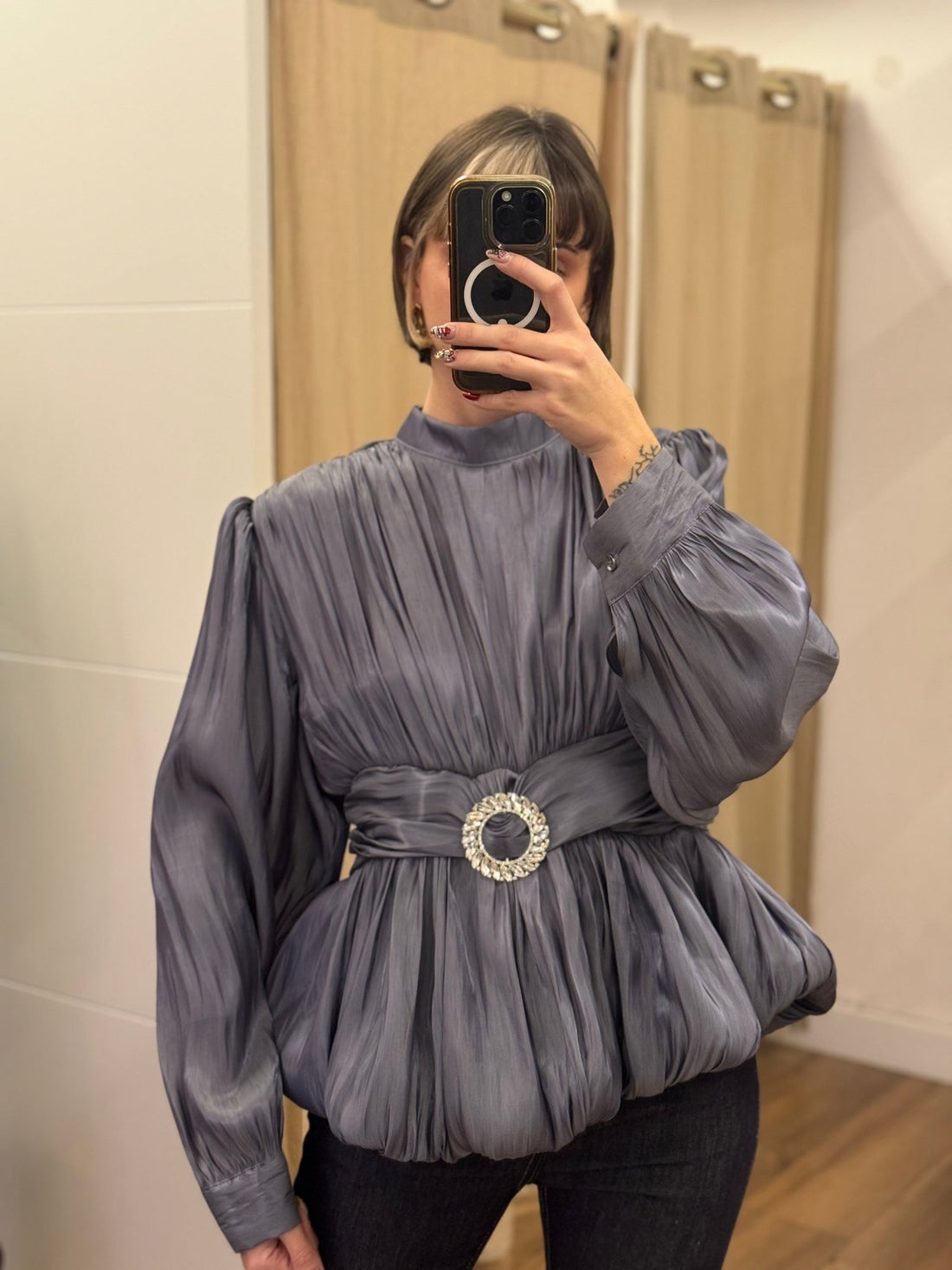 Top claudia gris - Léone