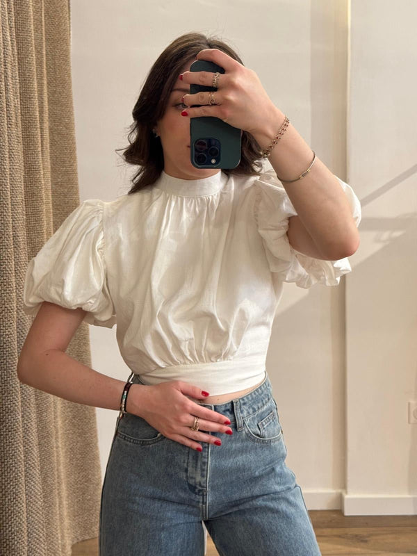 Top dos nu Luna blanc - Léone