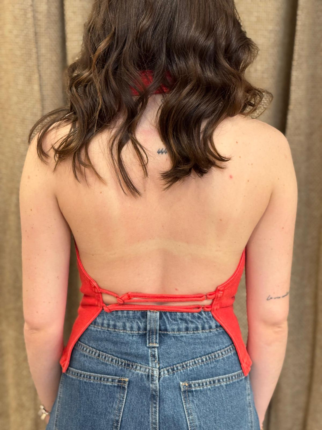 Top dos nu Miranda rouge - Léone