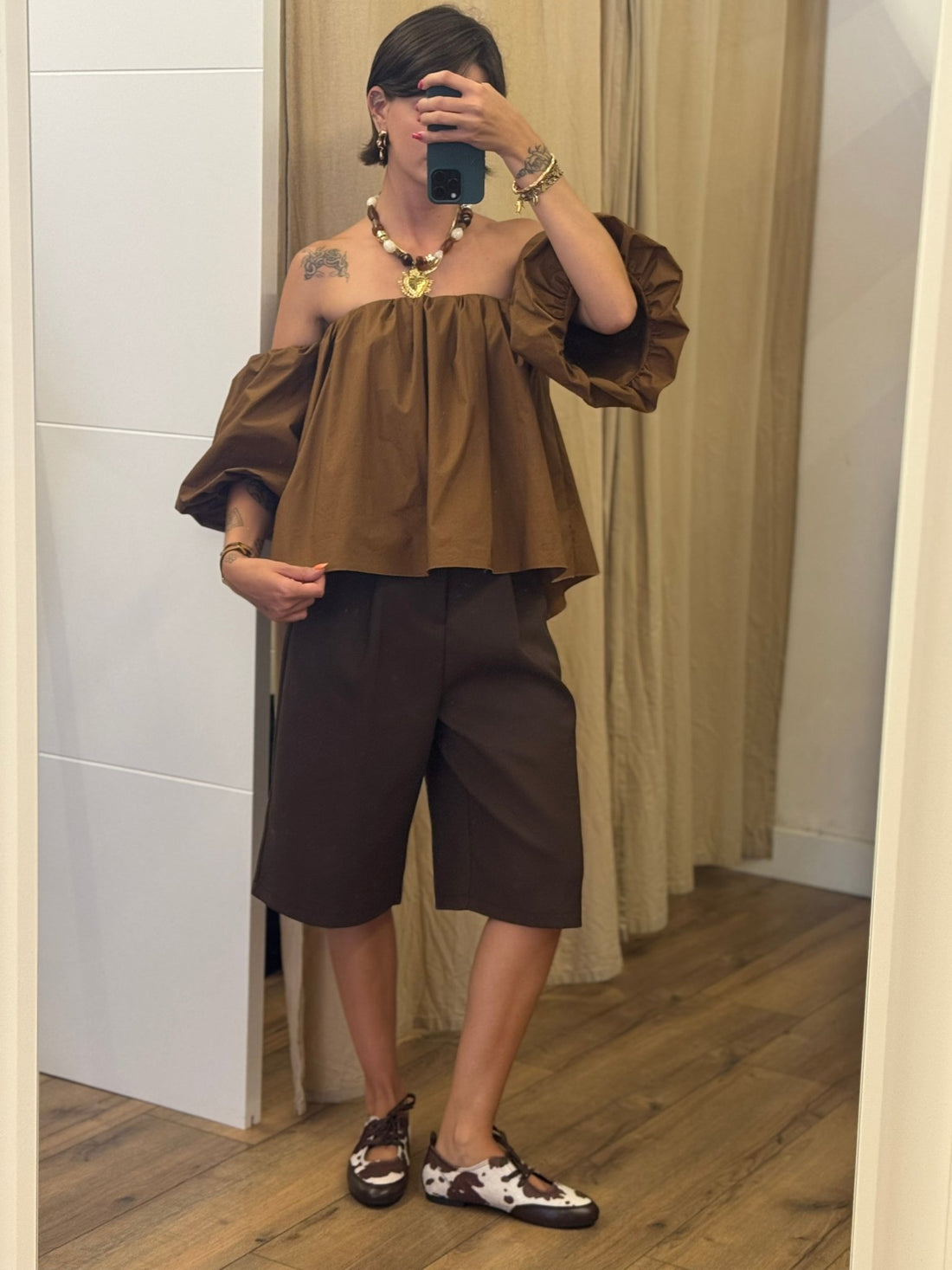 Top Lola marron - Léone