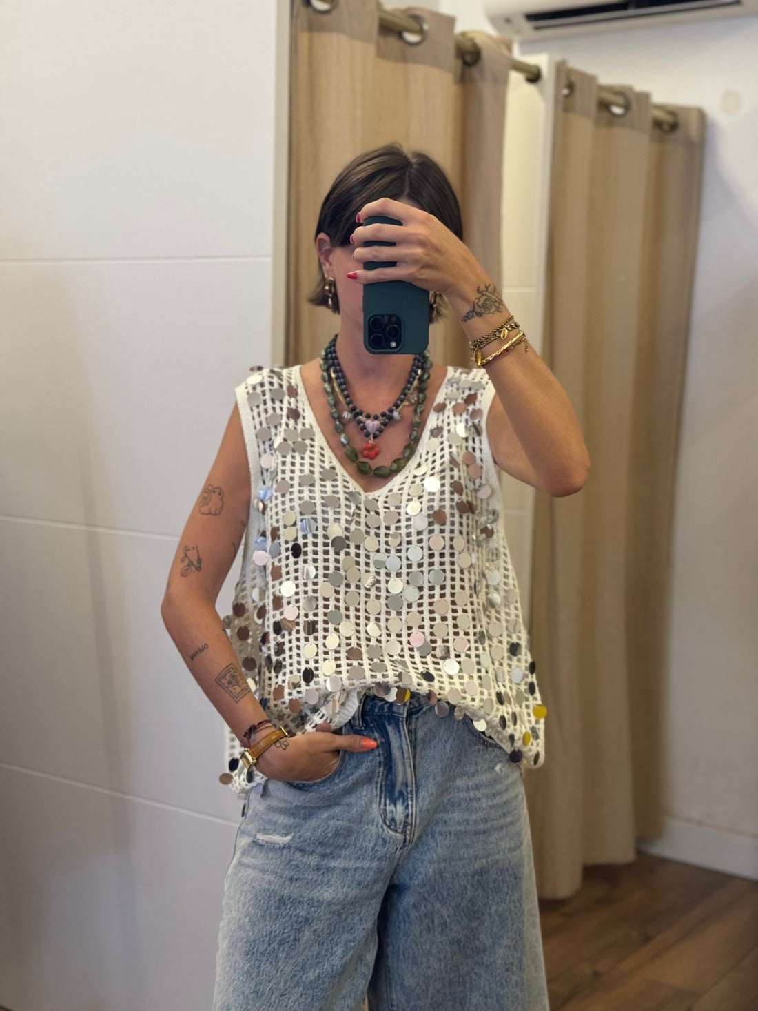 Top Lucien beige - Léone