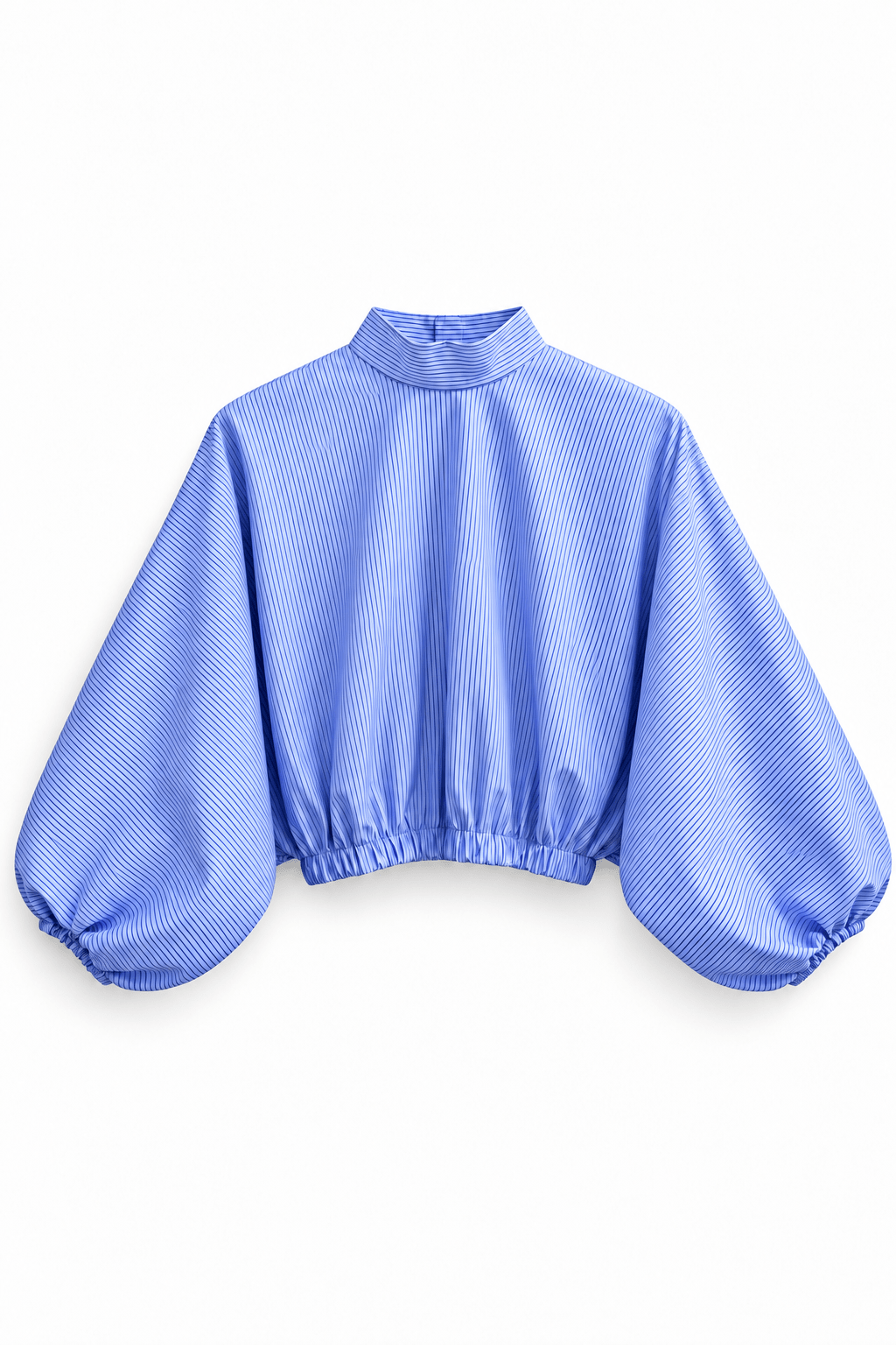 Top resserré bouffant bleu - Léone