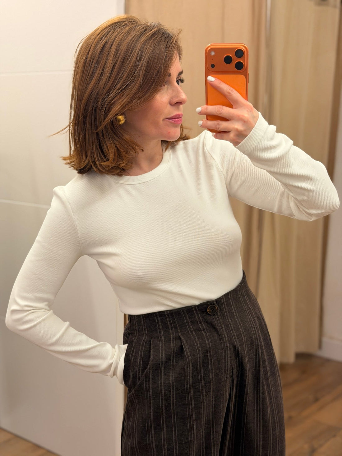 Tshirt cotele Fabio blanc - Léone