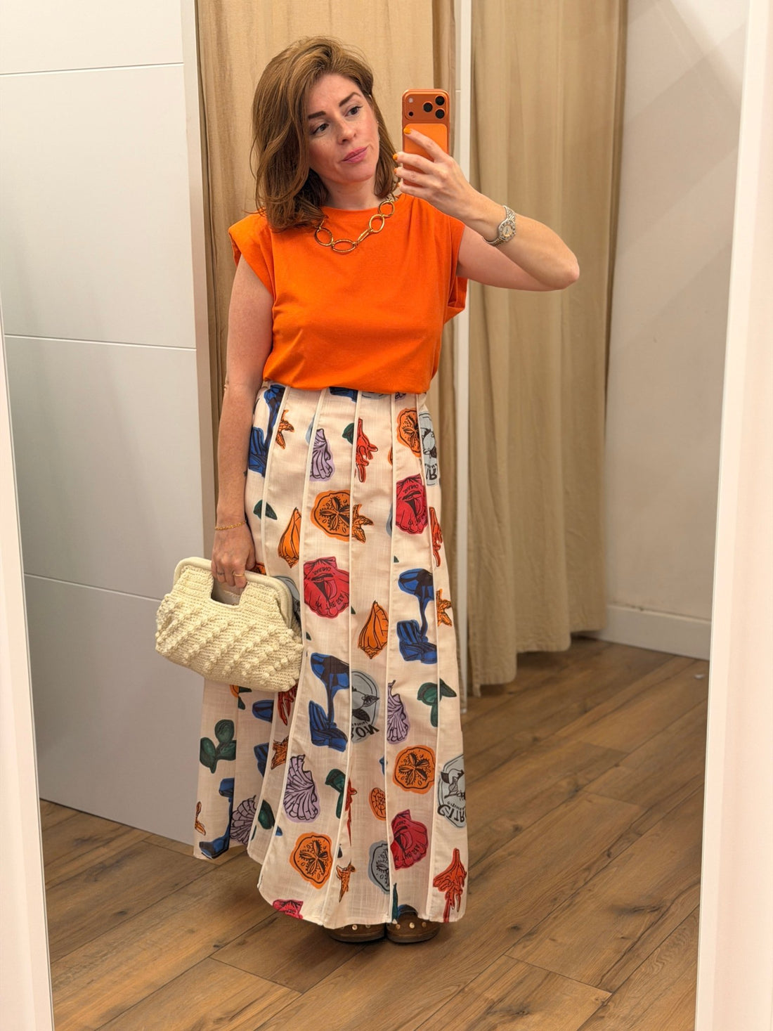 Tshirt épaulette élio orange - Léone