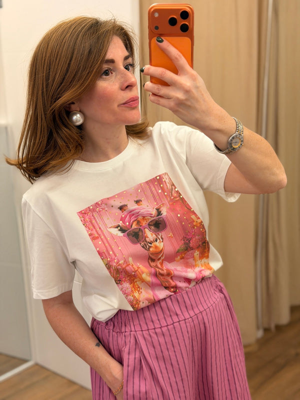 Tshirt Girafe blanc - Léone