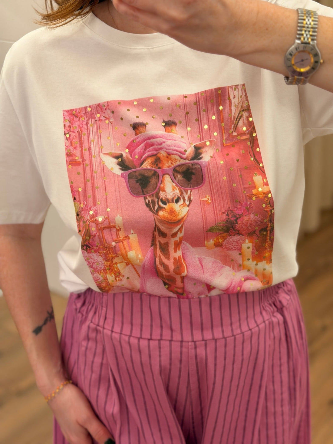 Tshirt Girafe blanc - Léone