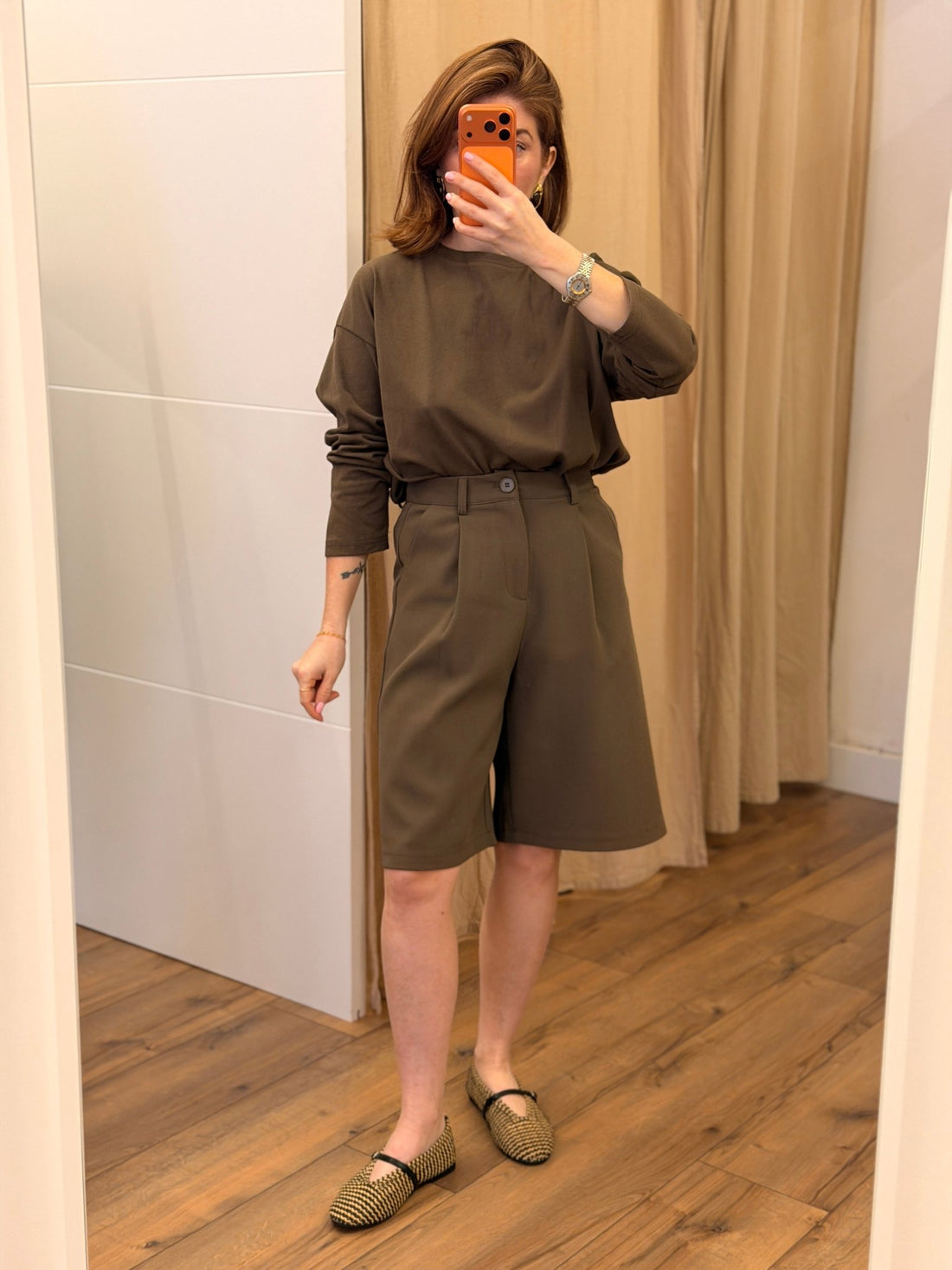 Tshirt ml taupe Cassy - Léone