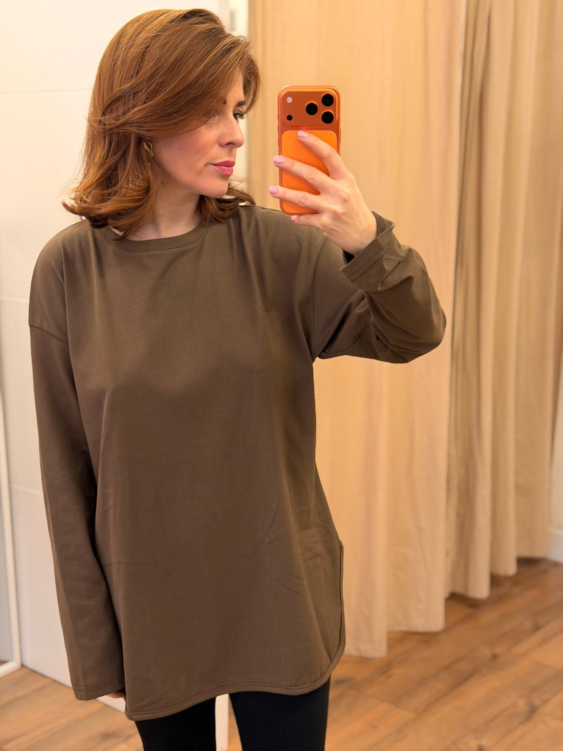 Tshirt ml taupe Cassy - Léone