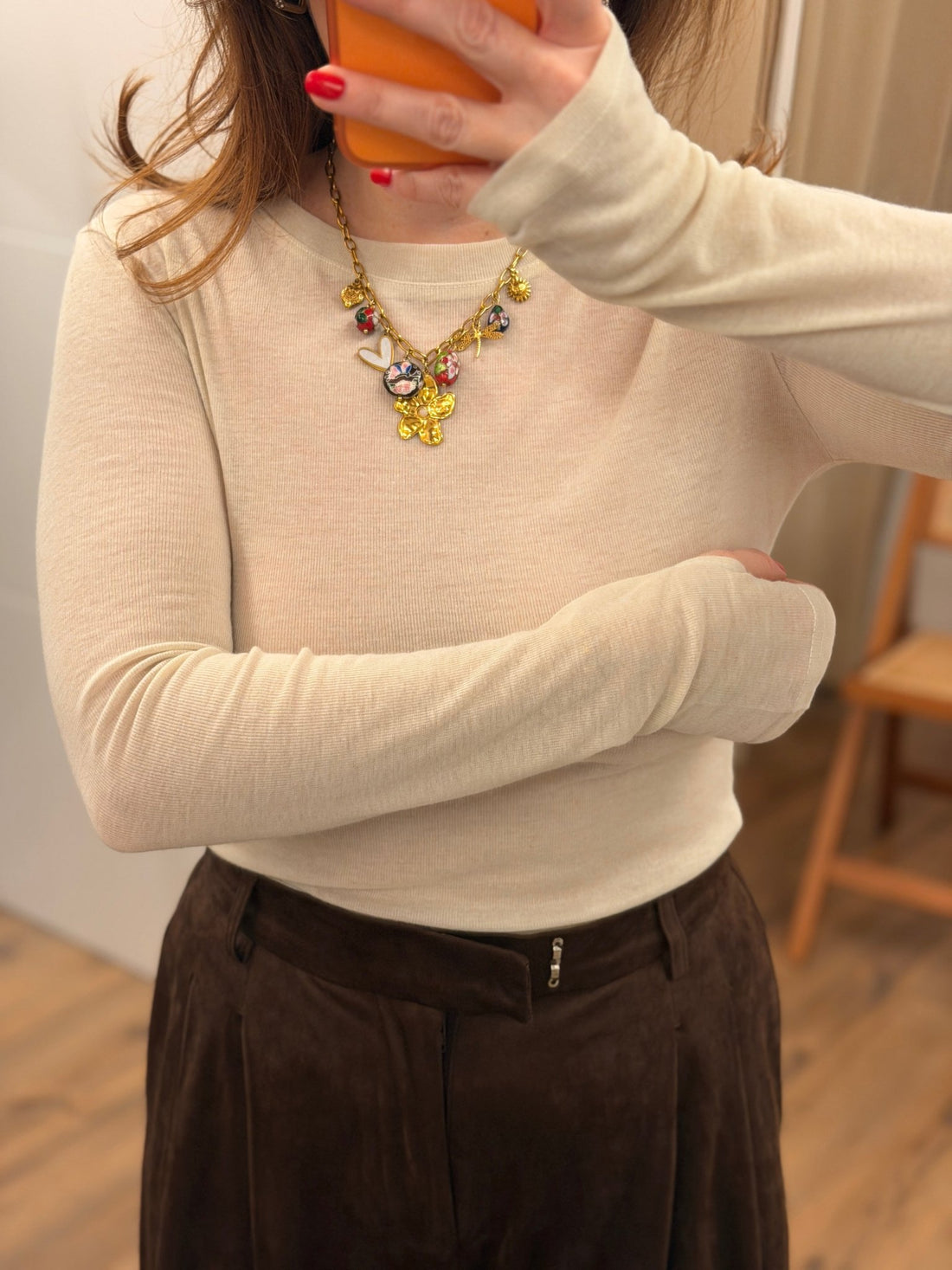 Tshirt purple ecru - Léone