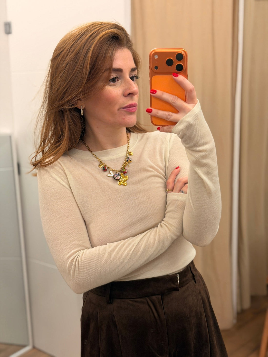 Tshirt purple ecru - Léone