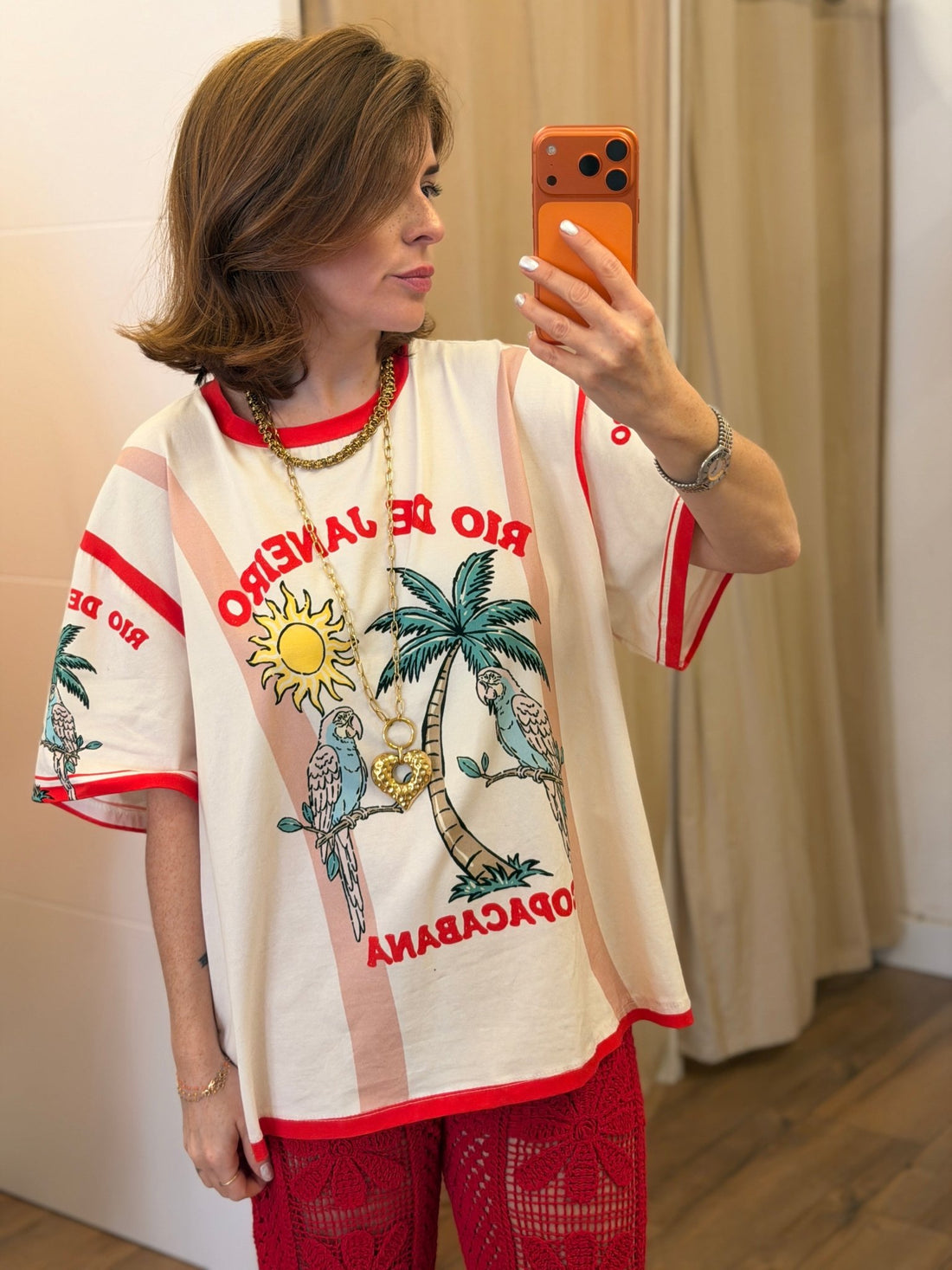 Tshirt rouge Rio - Léone
