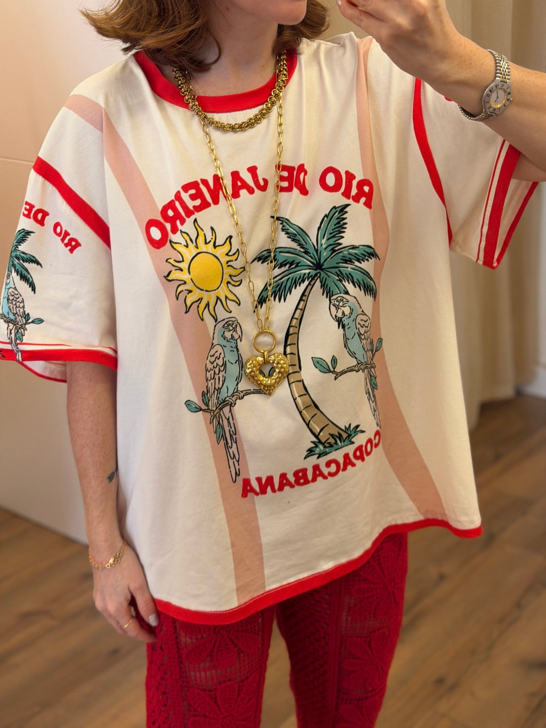 Tshirt rouge Rio - Léone