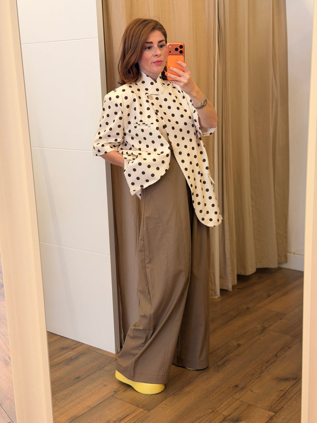 Veste à pois Isabelle écrue - Léone