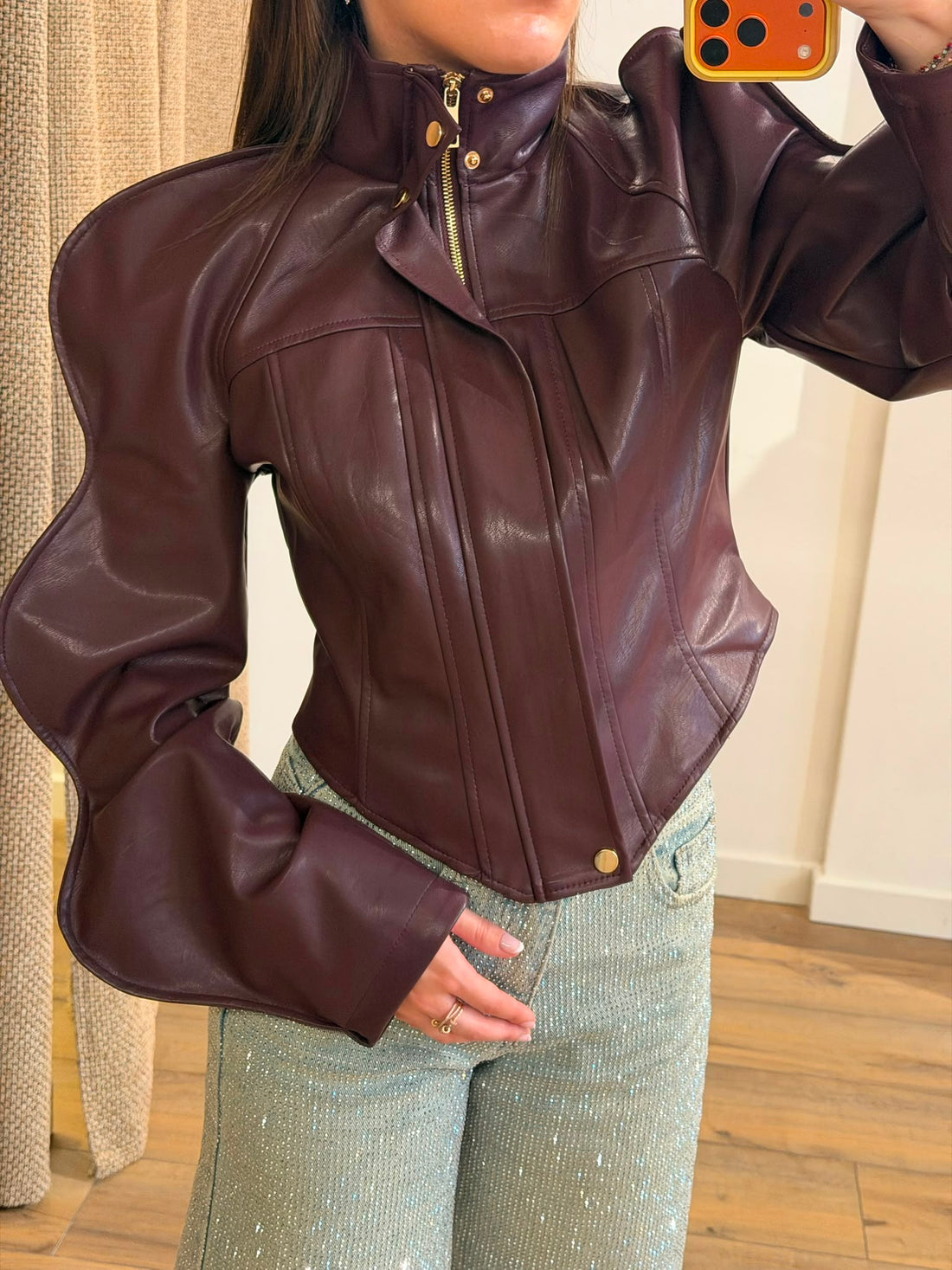 Veste Barbara bordeaux - Léone