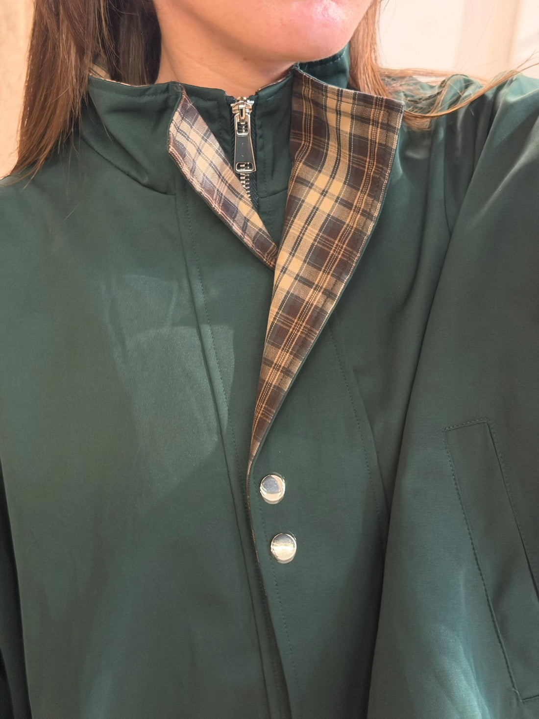 Veste bouffante Oliva verte - Léone