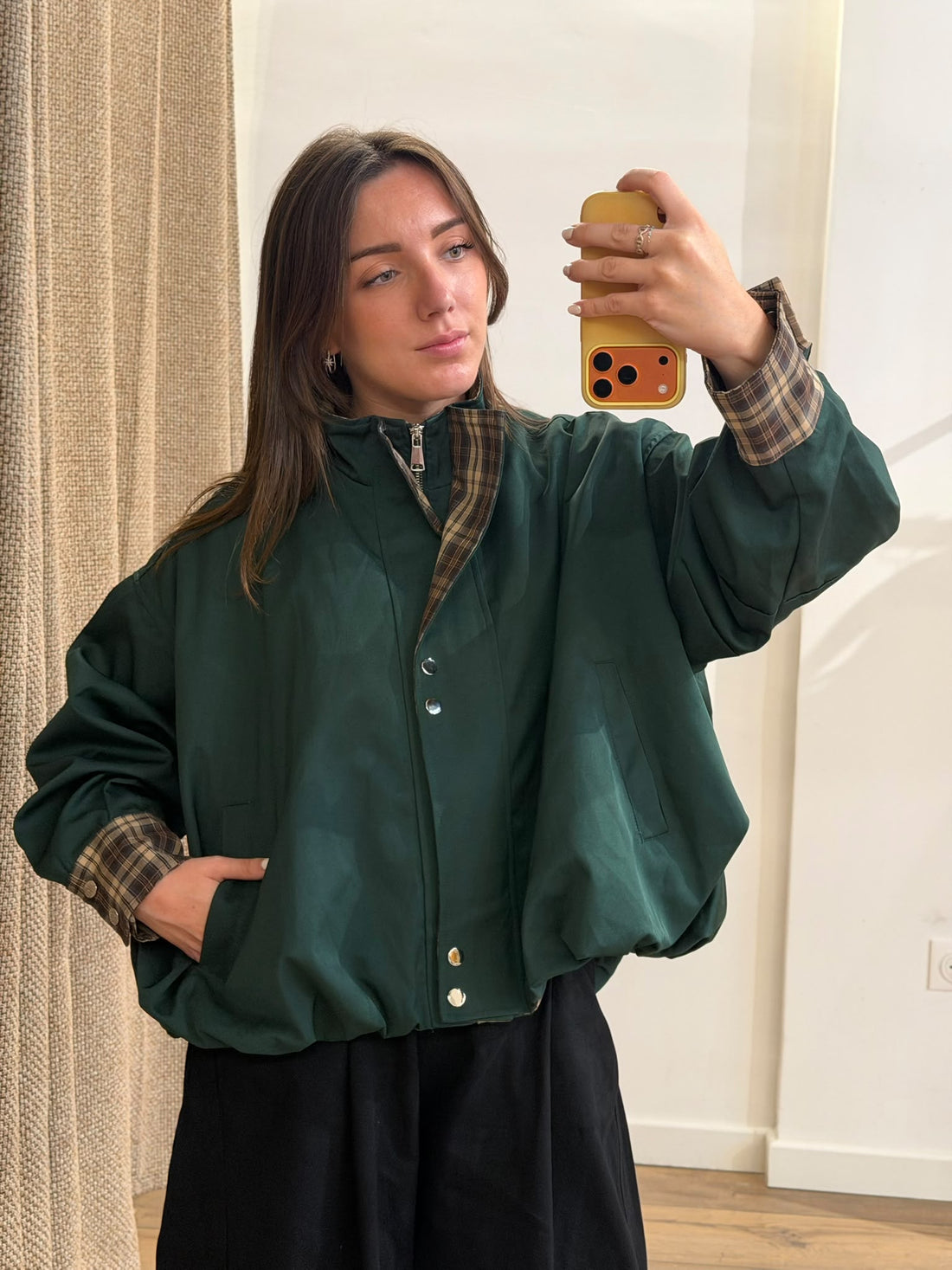 Veste bouffante Oliva verte - Léone